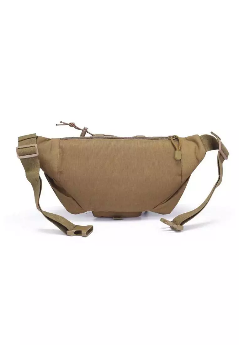 Roger Tas Pinggang Waistbag Pria Design Casual Waterproof Material Oxford ORIGINAL - Khaki