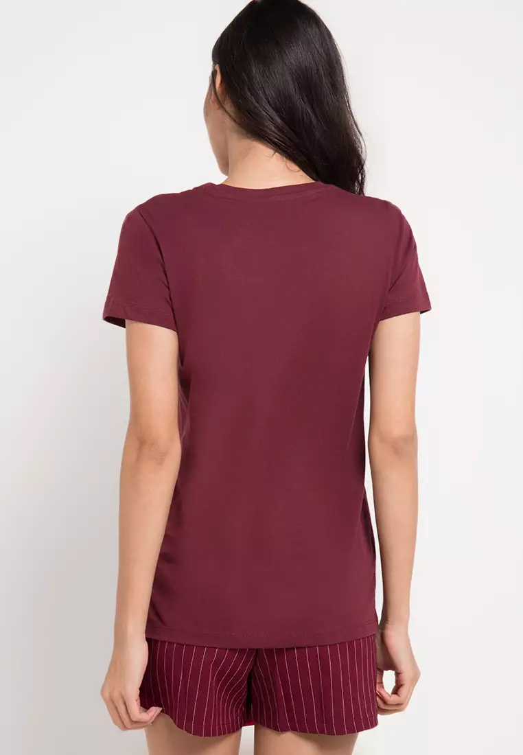Kaos Wanita Him Maroon