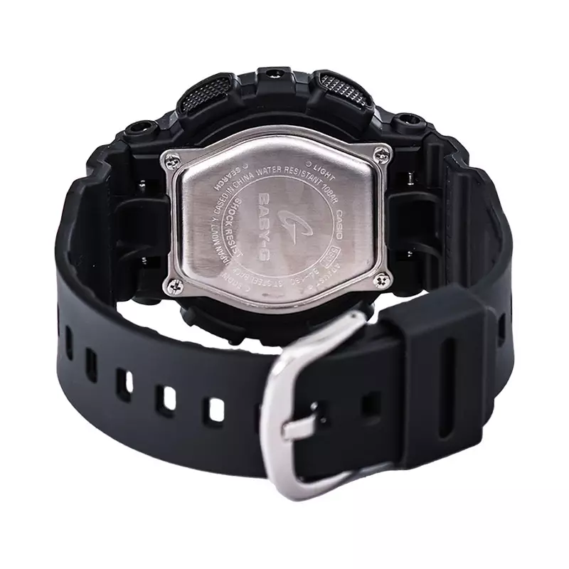 Jam Tangan Wanita Casio Baby-G BA-130-1A2DR Brilliantly Color Blue Digital Analog Dial Black Resin Band