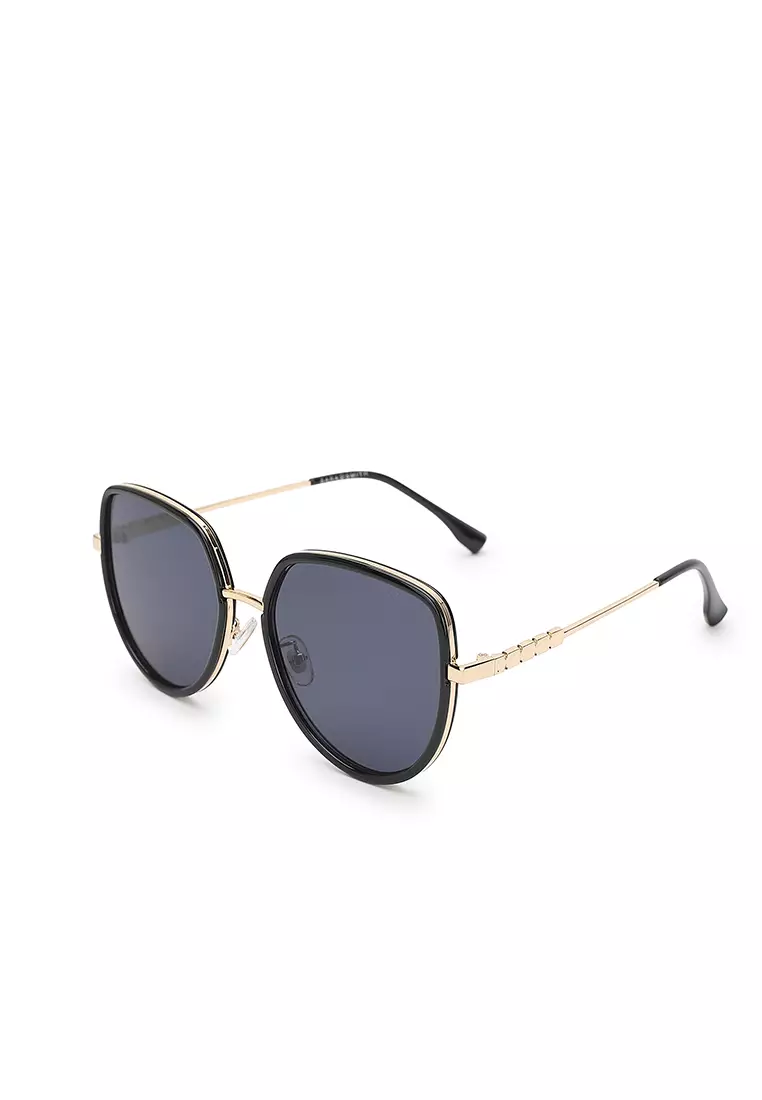 Unisex Fashion Sunglasses - Glossy Black / Grey
