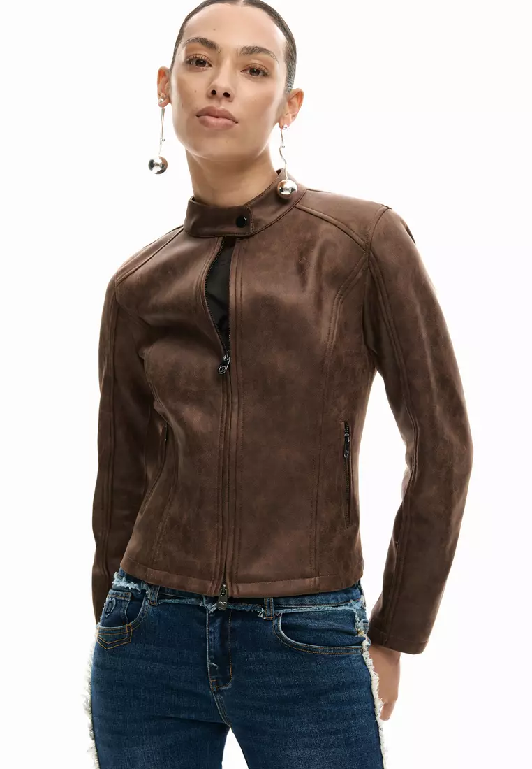 Faux leather jacket