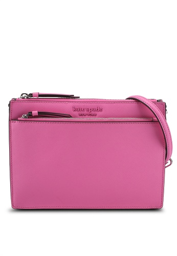 kate spade new york pink Cameron Zip Crossbody Bag (cv) 01C57AC5754D68GS_1