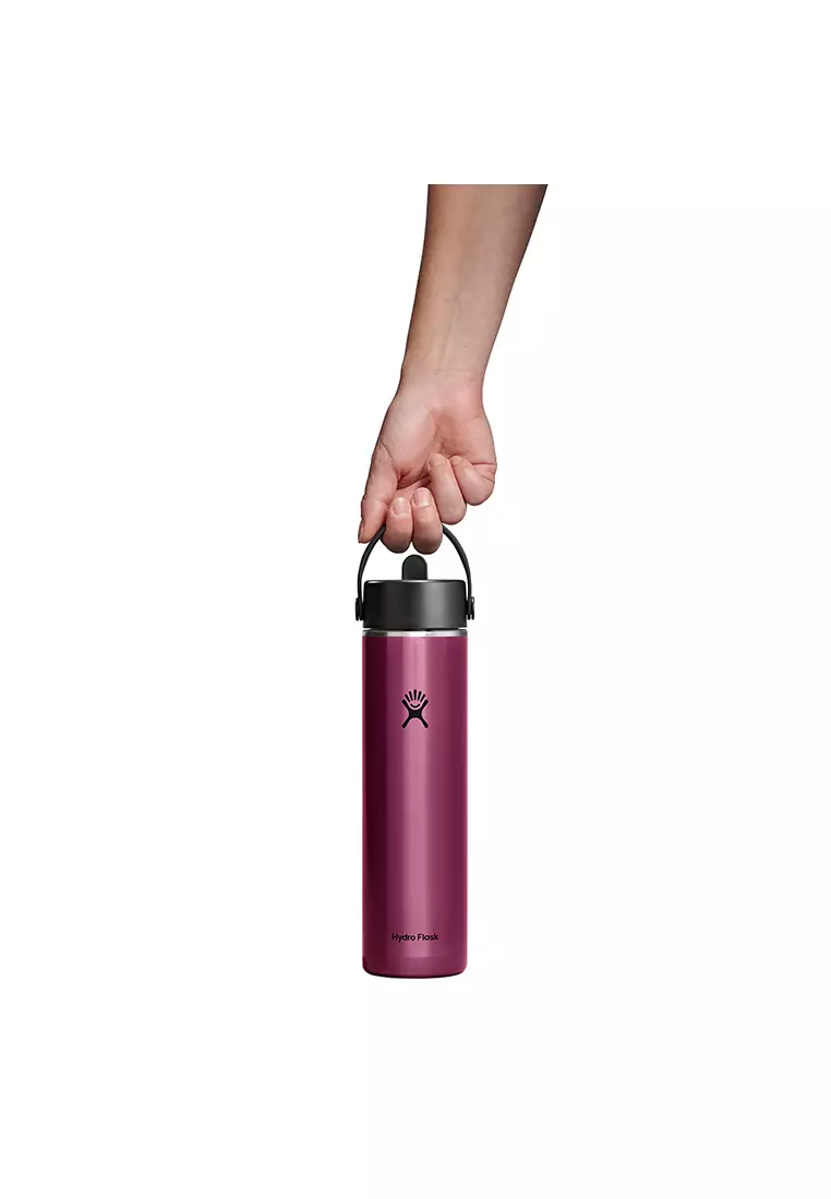 Hydro Flask Lightweight Wide Mouth Flex Straw Cap 24 oz Garnet Red