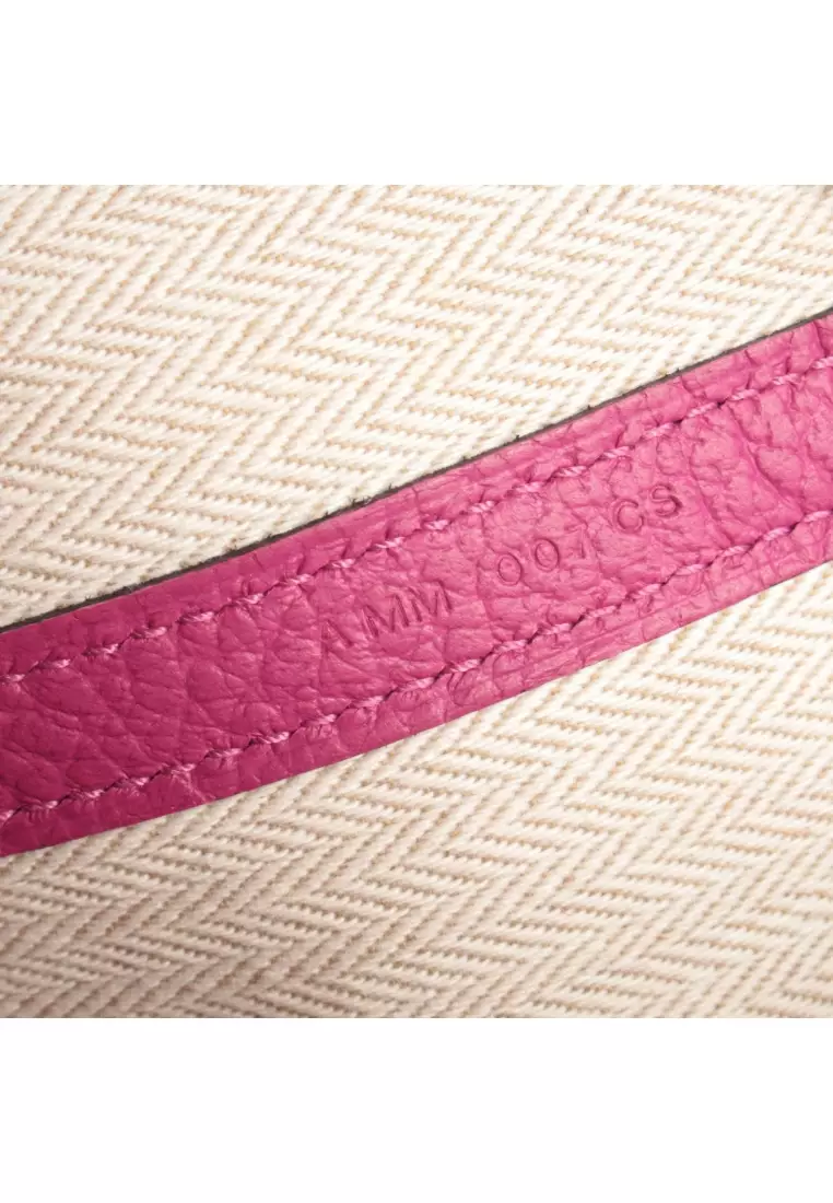 Pre-Loved Hermès garden party TPM rose purple Handbag tote bag country leather Pink purple silver hardware A stamp