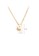 Glamorousky white 925 Sterling Silver Plated Gold Fashion Simple Flower Freshwater Pearl Pendant with Cubic Zirconia and Necklace E0D52AC8522C1CGS_2