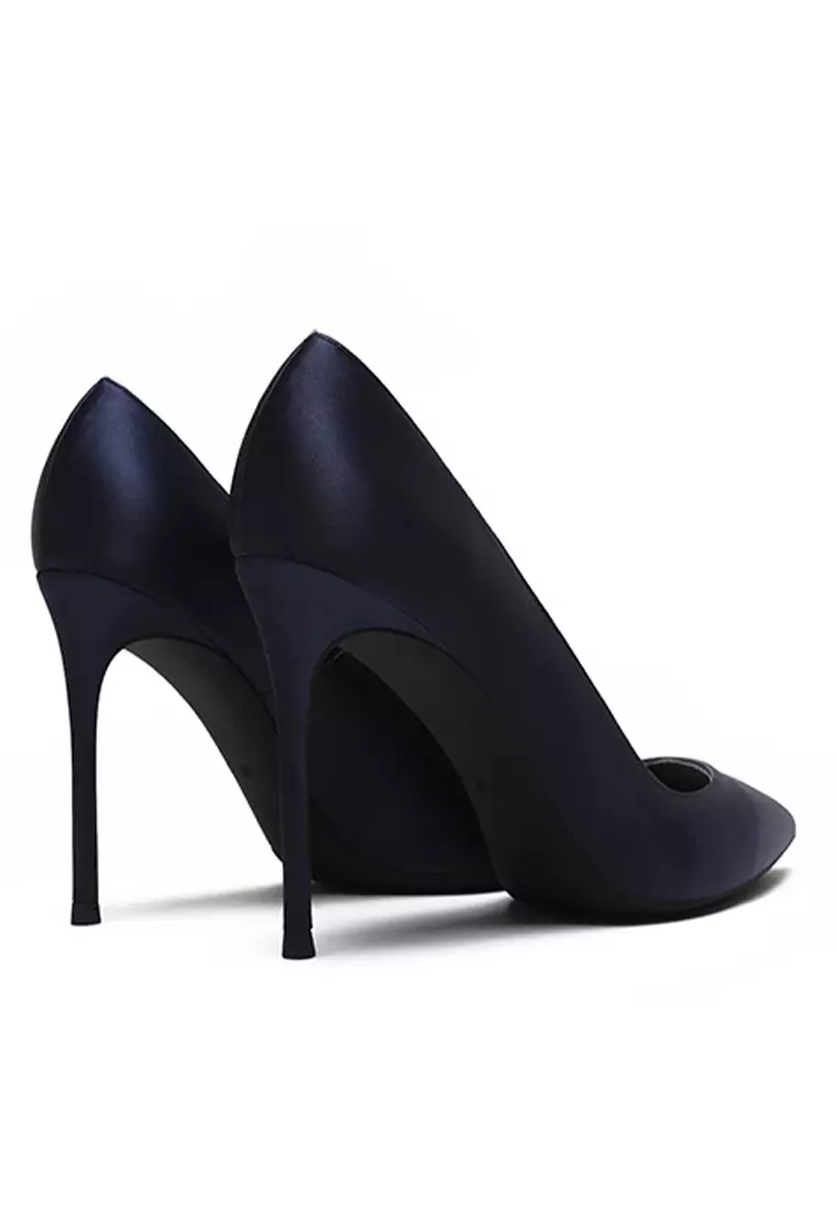10CM Silk Fabrics Pointed High Heel Shoes HZL213