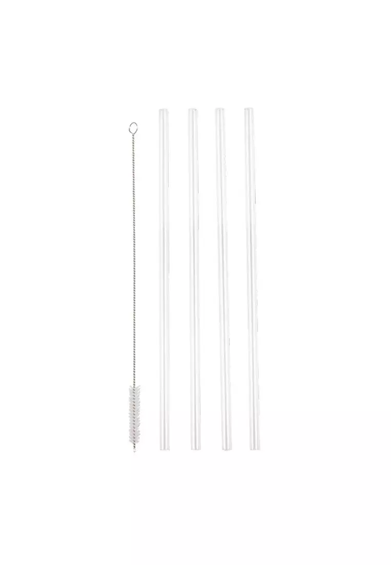 Oasis Commuter Straw Set Of 4 With Cleaning Brush