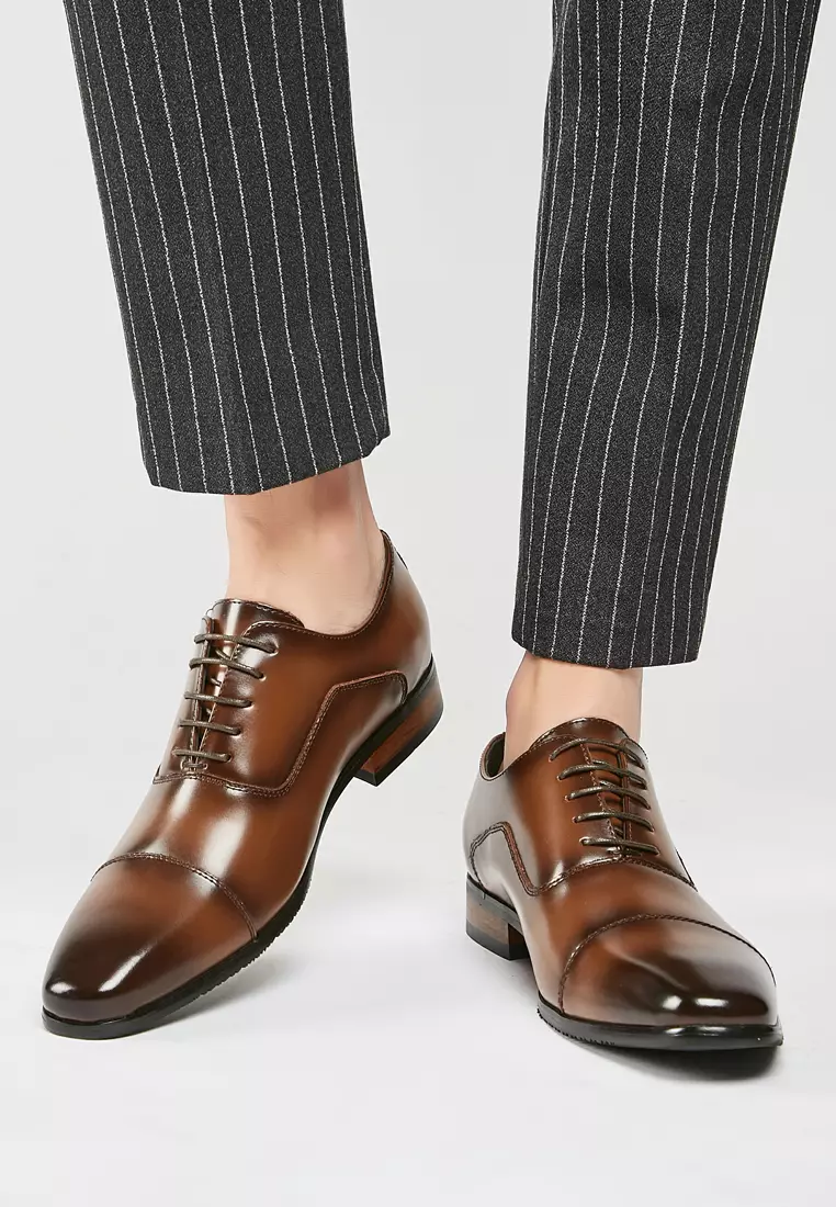 Leather Cap Toe Business Shoes KB002-1