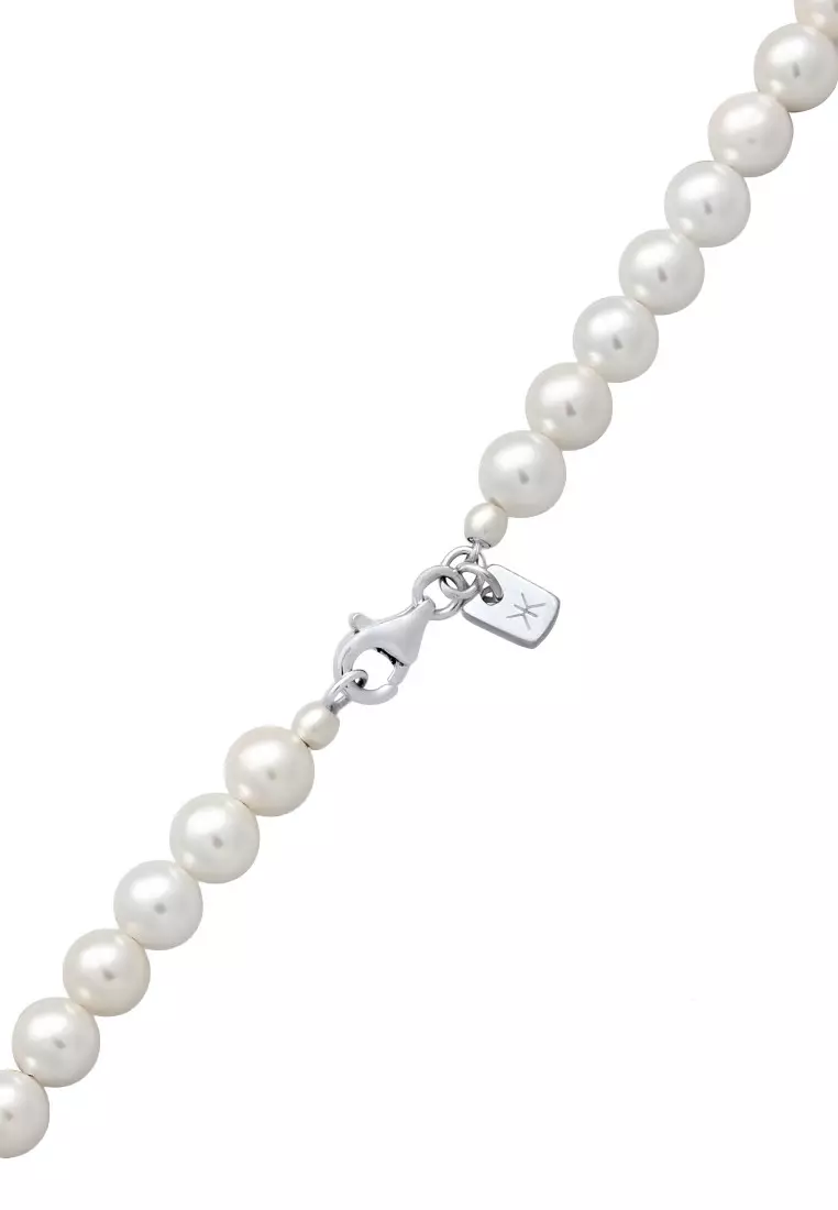 EXCLUSIVE Kalung Perhiasan Perak 925 Pria Shell Pearl