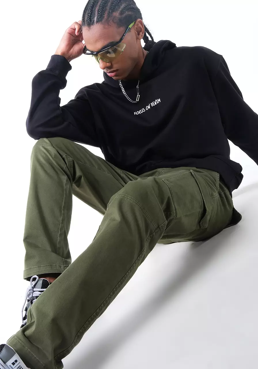 Celana Panjang Cargo Pria Slimfit Owen Army