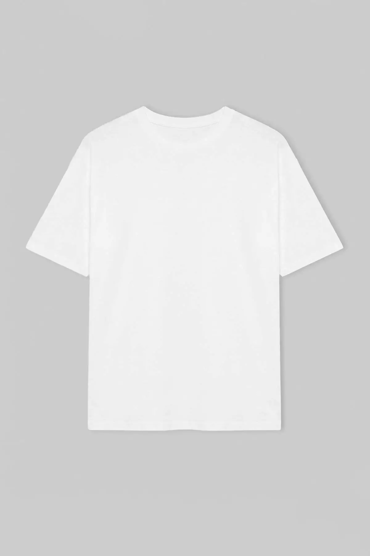 Red - White Oversize/Relaxed Fit 100% Cotton T-Shirt Tmnss24Ts00038