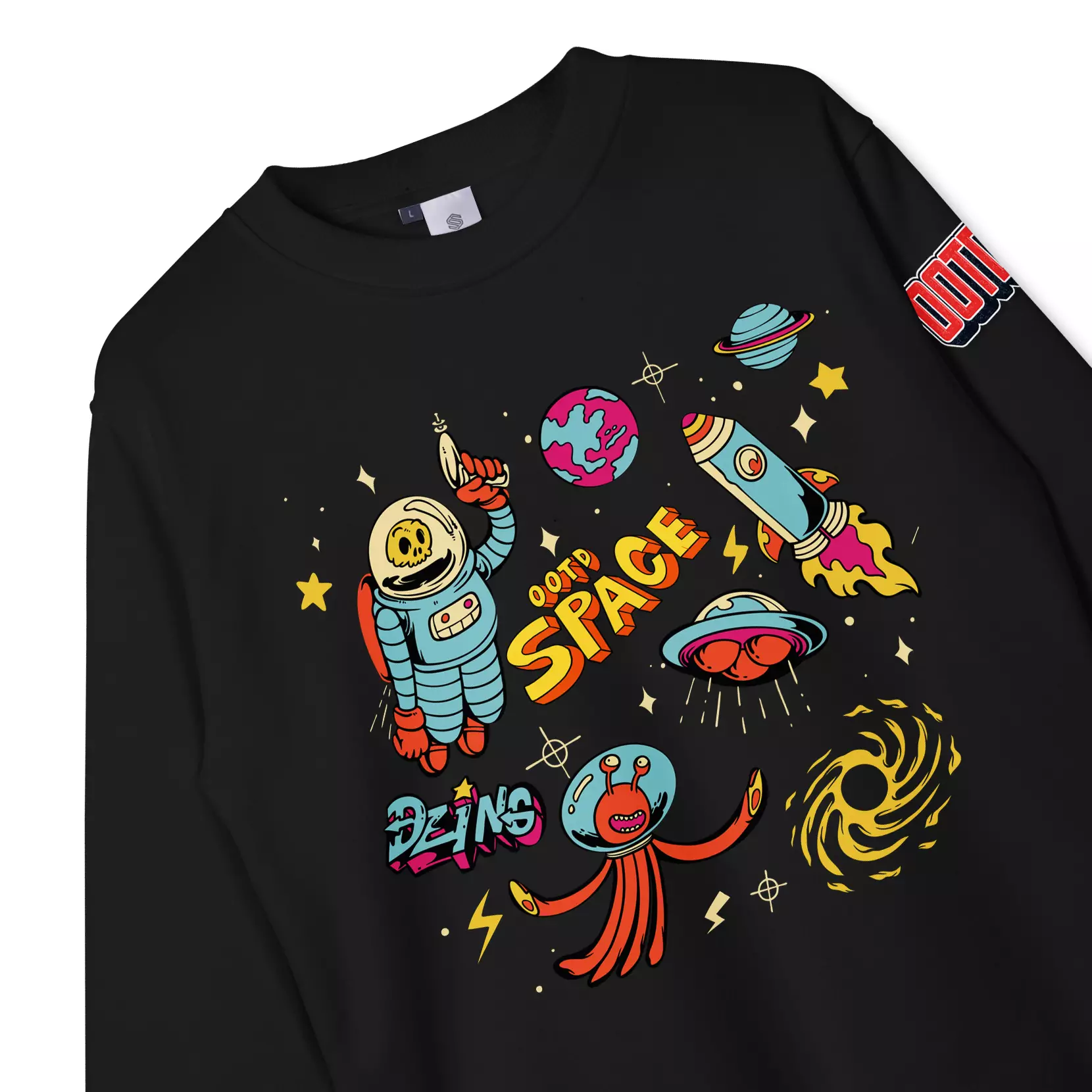 OOTDSUPPLY Crewneck OOTD Space | Sweater Pria & Wanita