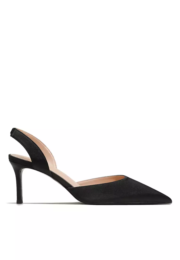 Discount on Twenty Eight Shoes  shoes - SKU: 6cm Pointed Slingback Satin Heels Shoes Hzl004