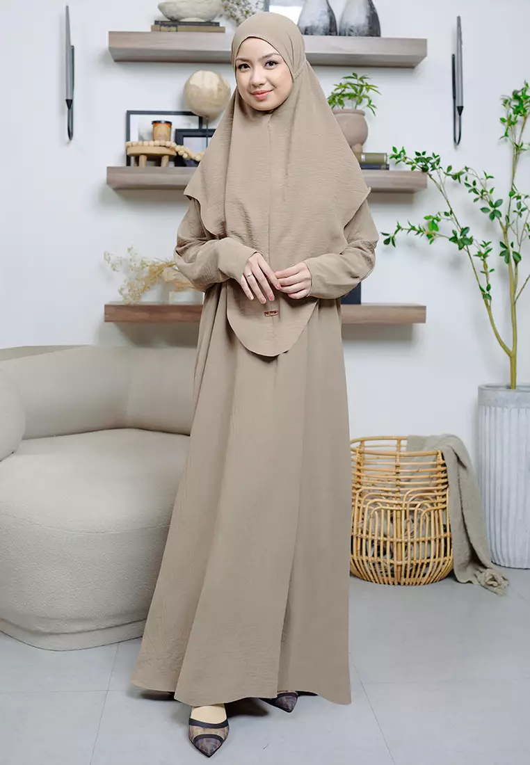 Hafsha Abaya Set Hazelnut