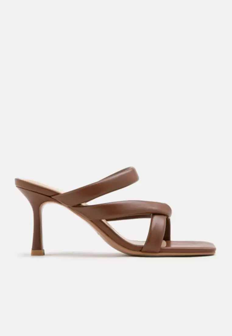 Discount on Pazzion  shoes - SKU: Taliha Cross Strappy Heels Brown