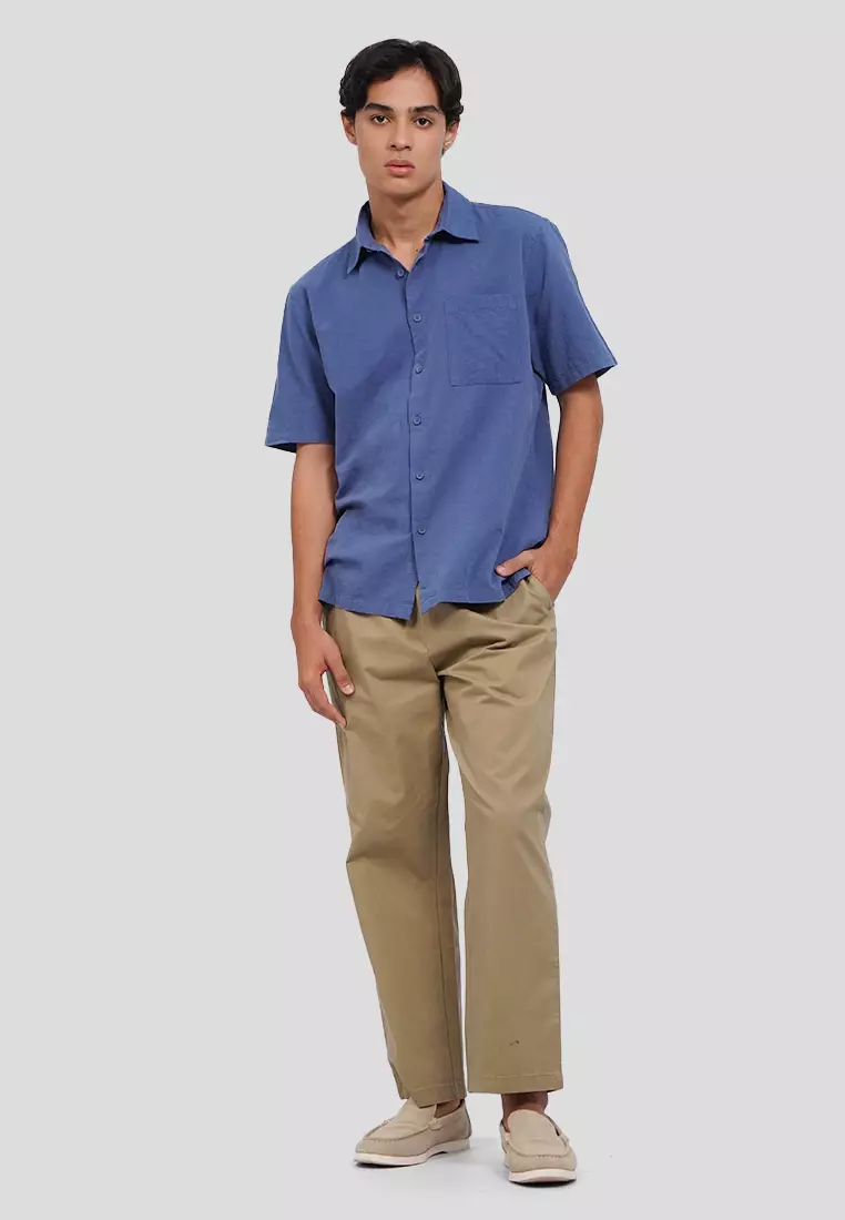 Regular Fit Textured Short Sleeve Shirt