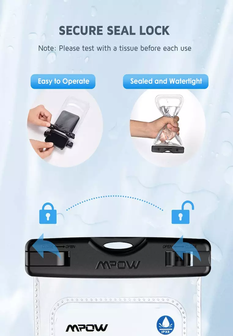 Mpow 097 universal waterproof case ipx8 waterproof phone pouch dry ba deals
