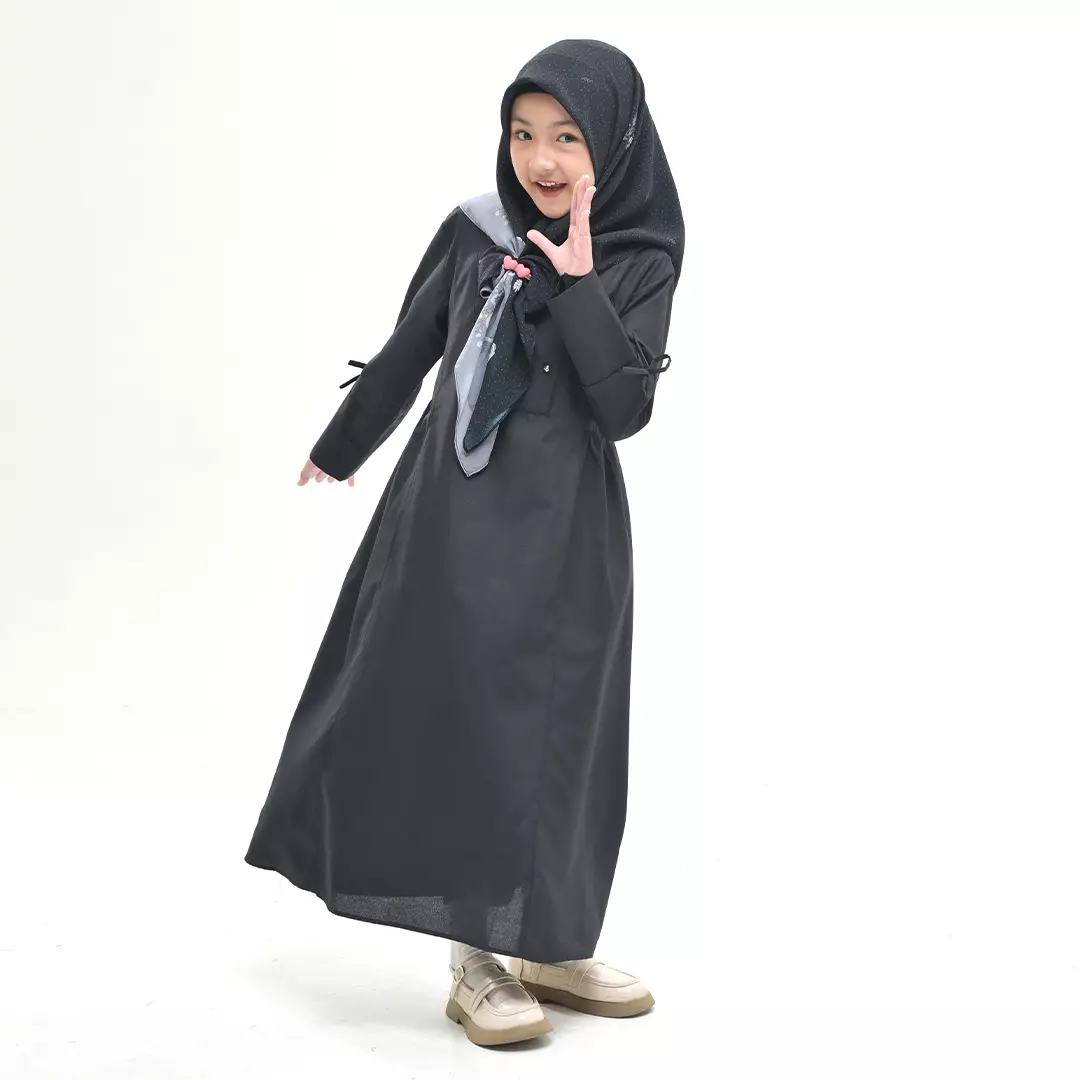 Rabbani - Dress Muslim Anak Perempuan Bani Batuta Couple Sarang Daneswara Exclusive - Black