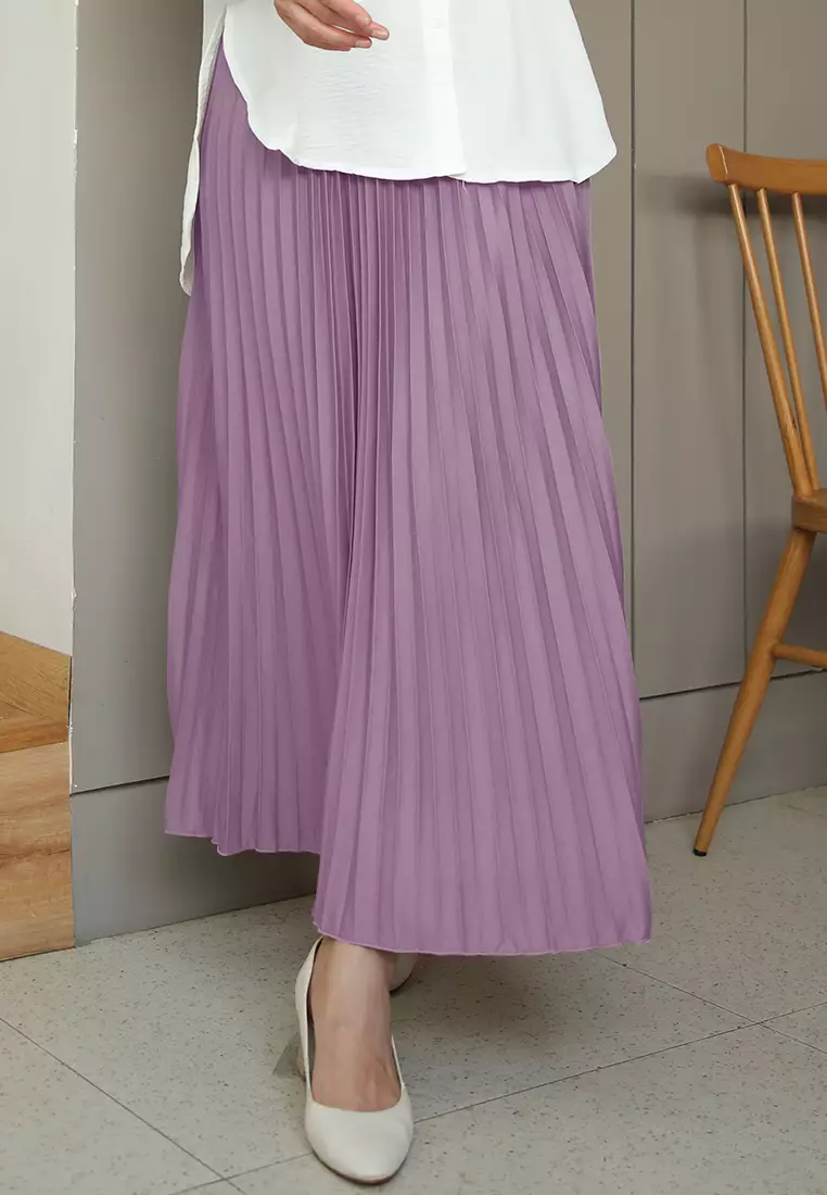 Cotton Bee - Rok Plisket Niana Aline Basic - Mulberry