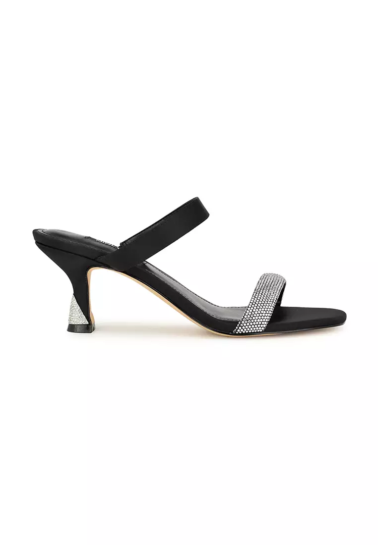 Discount on Nine West  shoes - SKU: Shimme Tapered Heel Dress Sandal Black