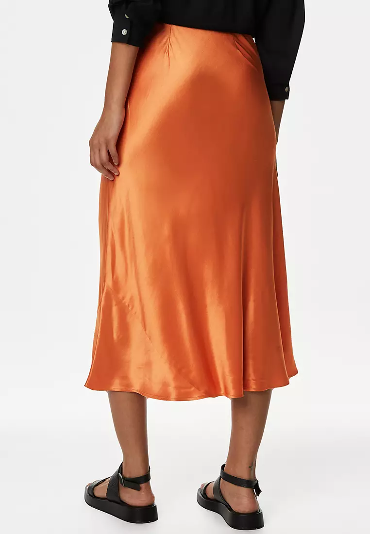 Satin Midaxi Slip Skirt