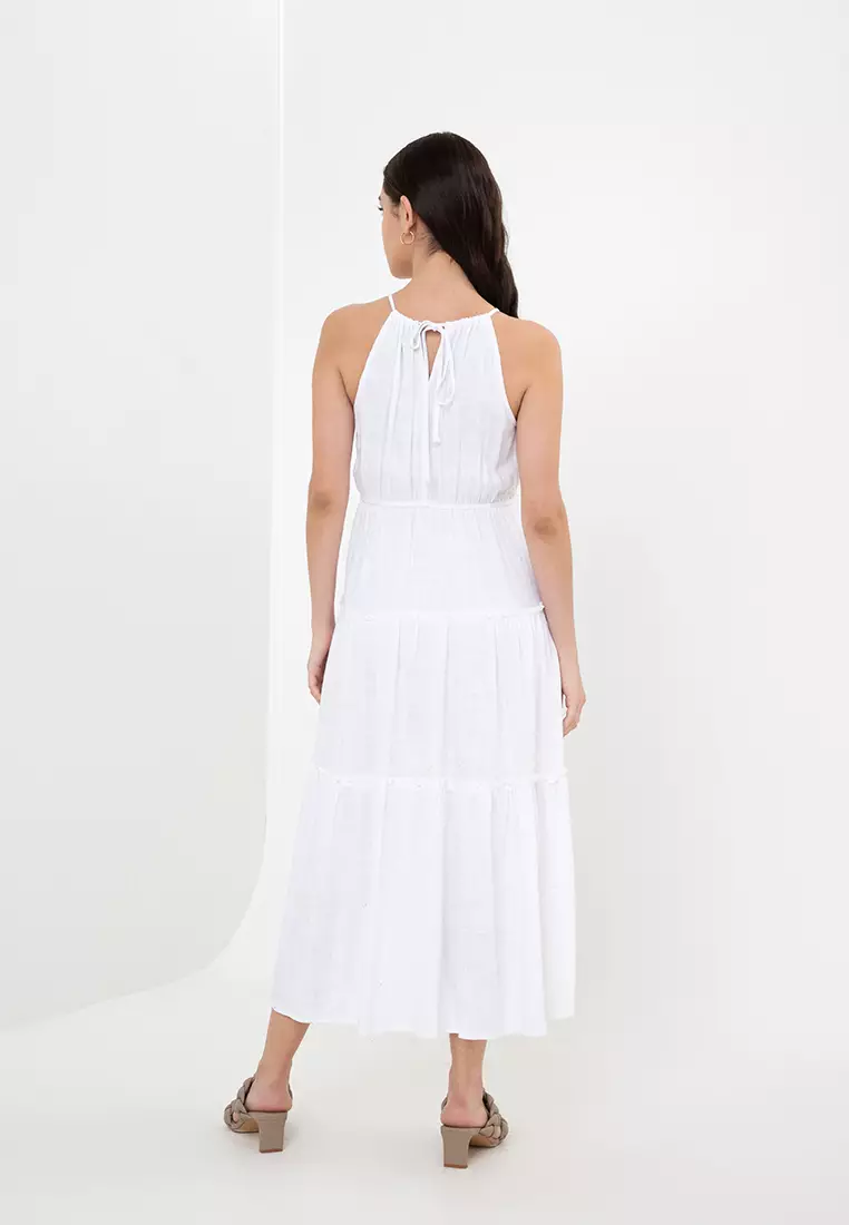 Buy Zalora Studios Linen Blend Halter Dress 2024 Online | ZALORA Singapore