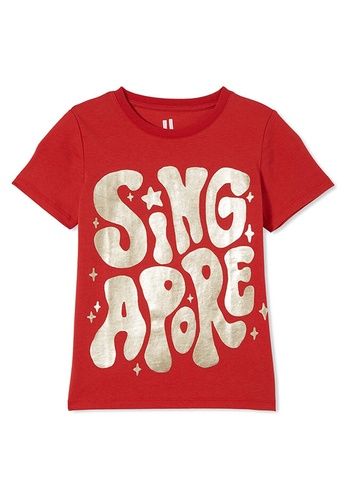 Cotton On Kids red Stevie Short Sleeves Tee 48297KAA4C9230GS_1