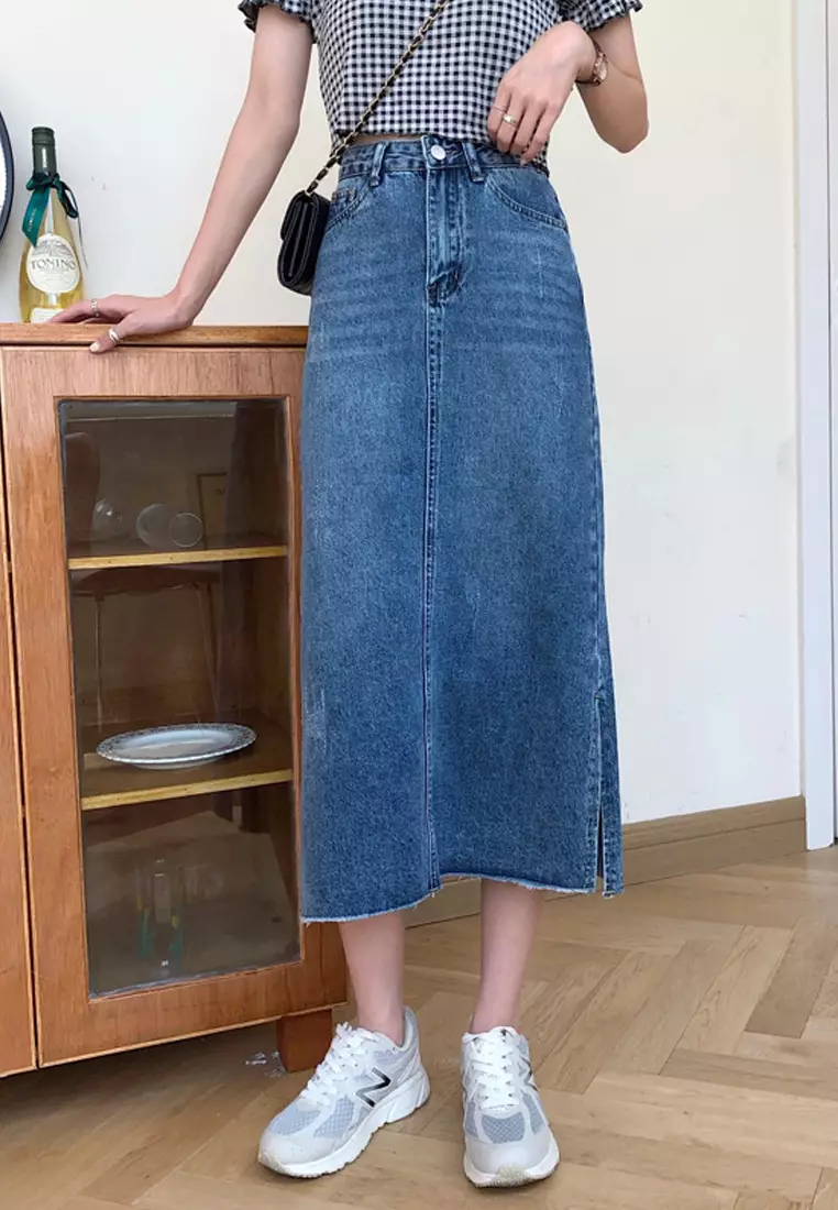 Buy Twenty Eight Shoes Split Denim Skirt HYT5898 2025 Online