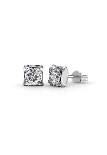 Her Jewellery silver Bold Solitaire Earrings -  Made with premium grade crystals from Austria HE210AC24MWHSG_1