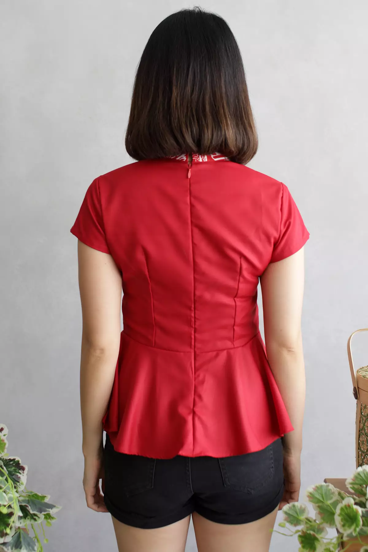 Mahadewi Red Cacti Batik Blouse