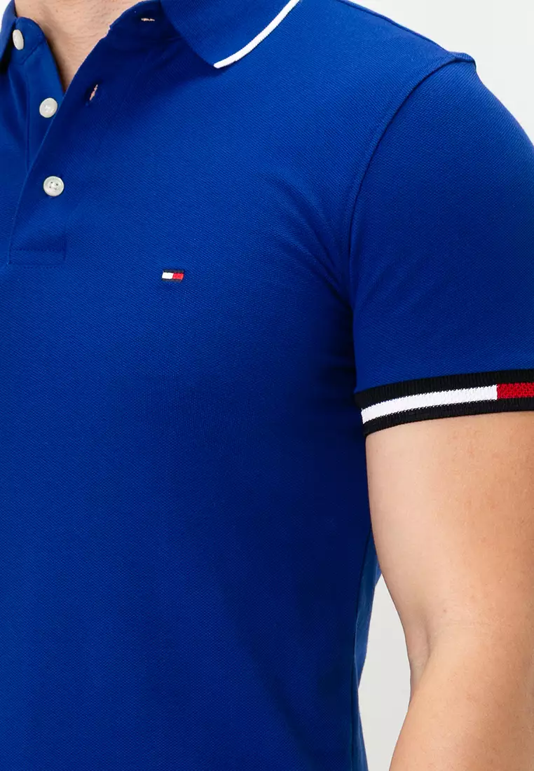 Slim Fit Signature Cuff Polo Shirt - Tommy Mainline