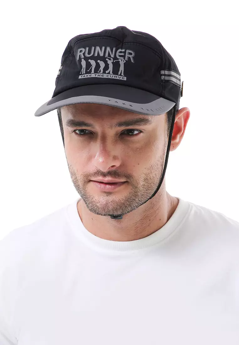 Jahari Topi Baseball Pria Wanita Resizable Strap Sporty Cap Material Polyester ORIGINAL - Black