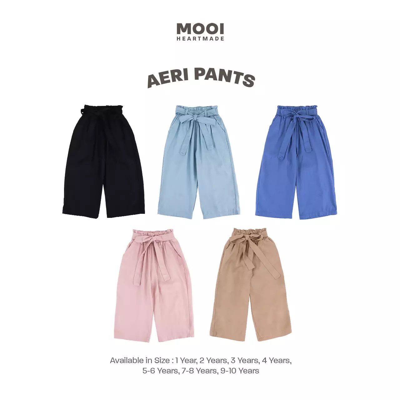 Mooi Celana Panjang Anak Perempuan Aeri Pants - Dusty Blue