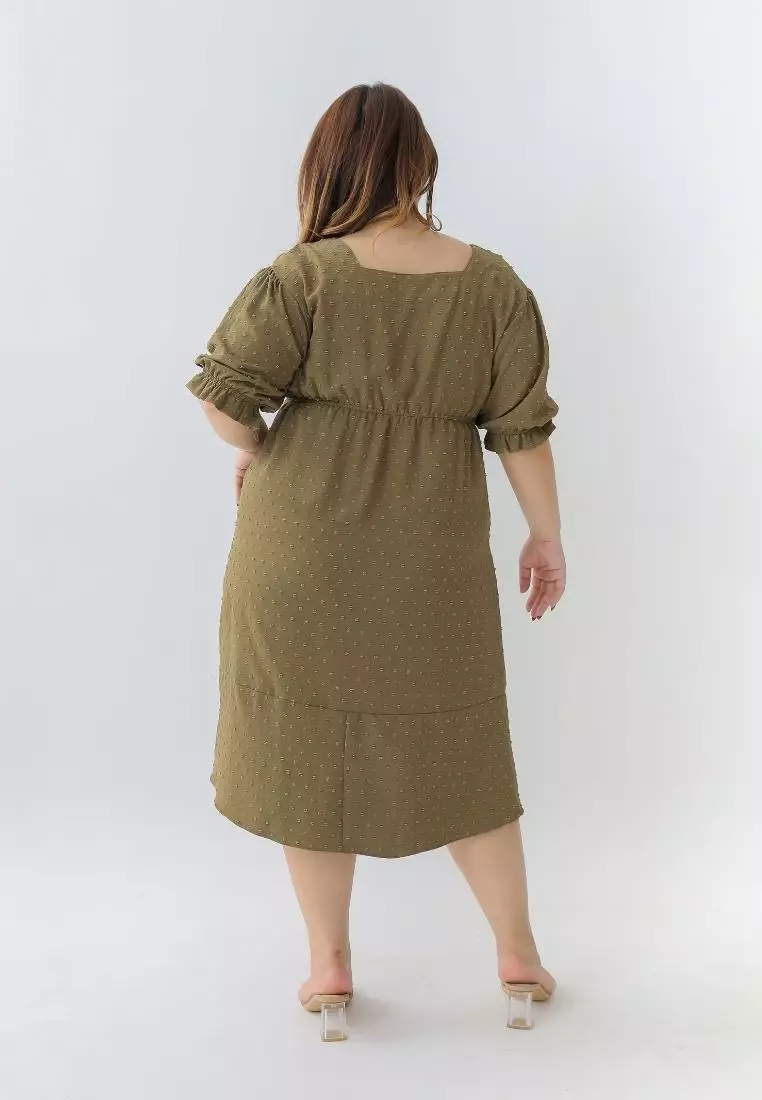 Plus Size Dress Clarissa Dusty Olive