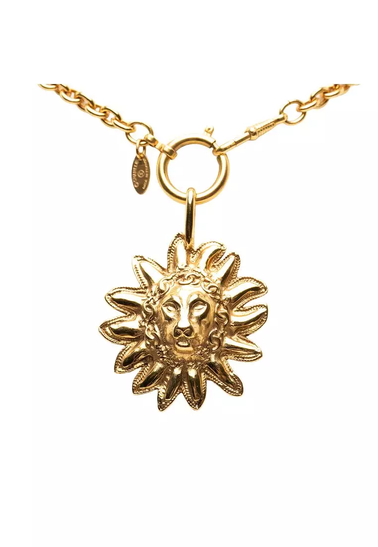 Chanel Pre-Loved Chanel Cc Gold Plated Leo Lion Sun  display picture 1
