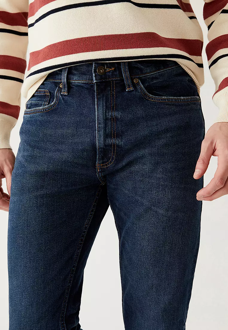 Slim Fit Vintage Wash Stretch Jeans