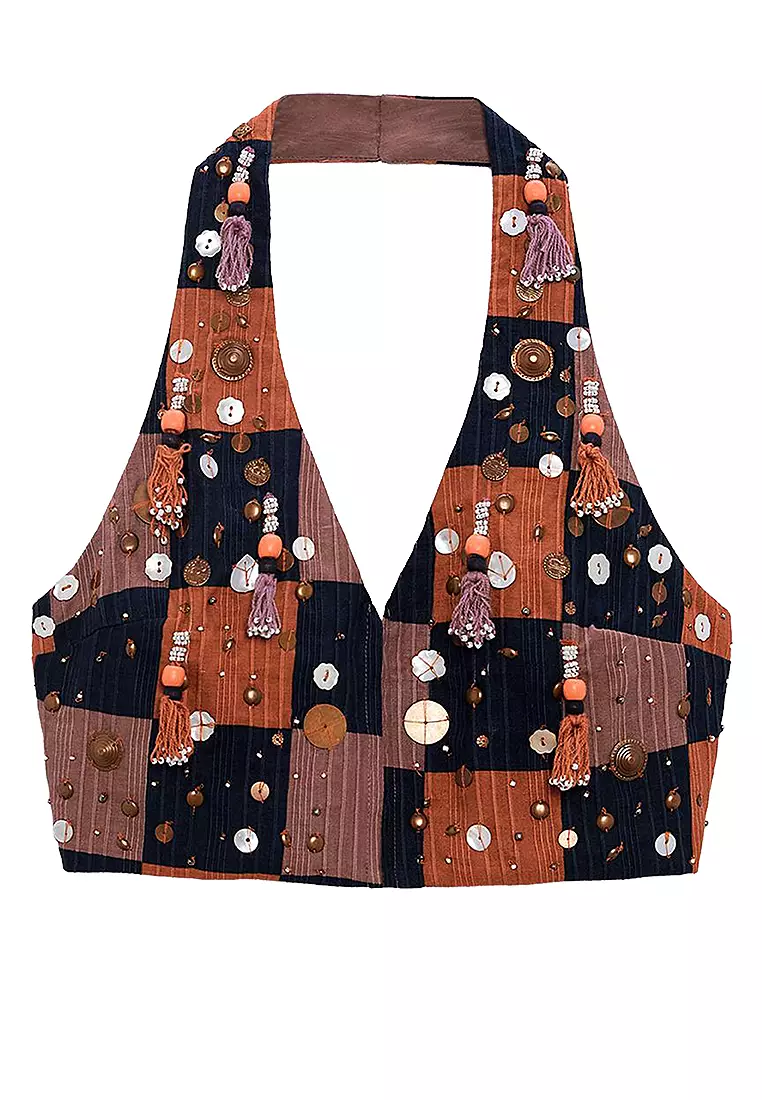 Halter Top with Ornaments Detail