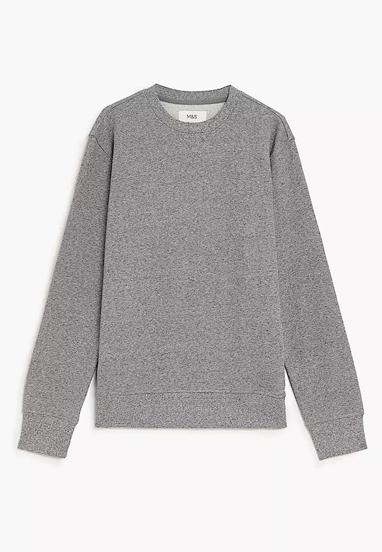Pure Cotton Crew Neck Sweatshirt