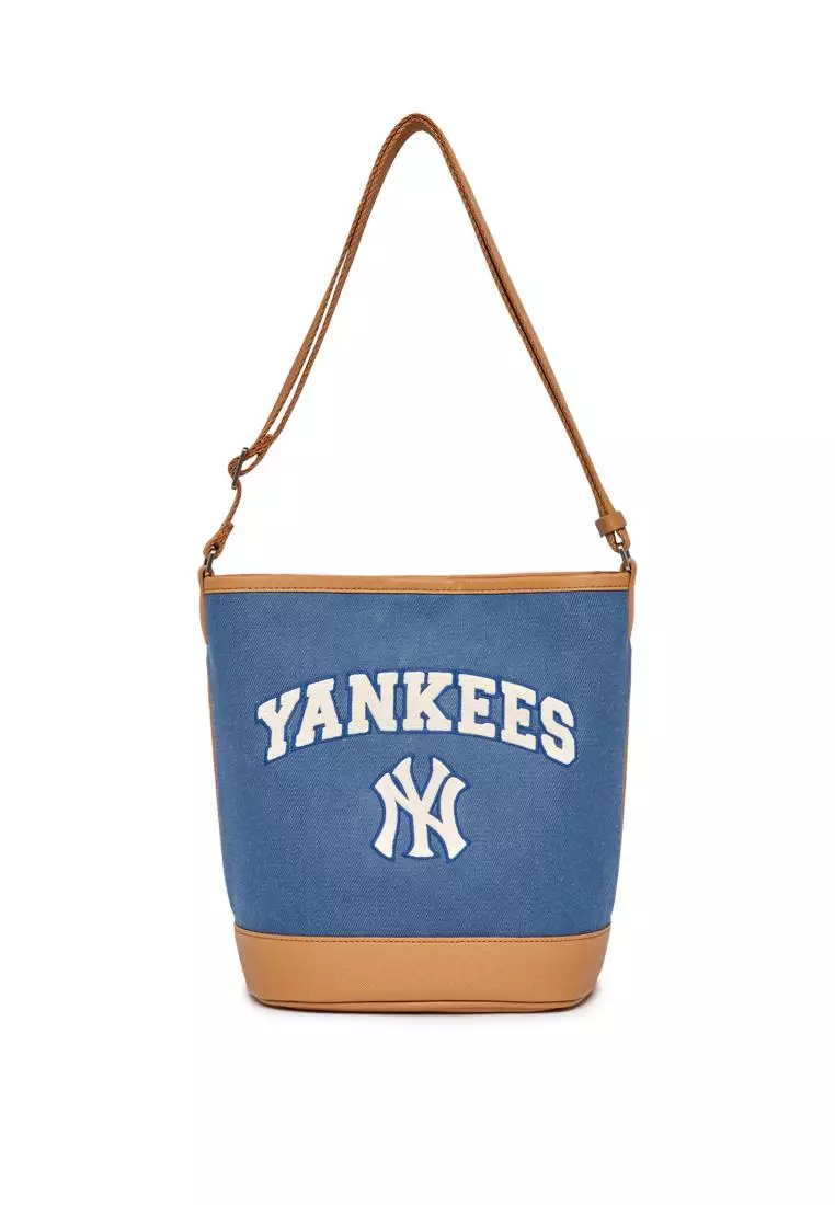 [MLB ] Varsity Lettering Canvas Bucket Bag ★大人気★ MLB] Varsity Lettering Canvas Bucket Bag NY Cream | eBay