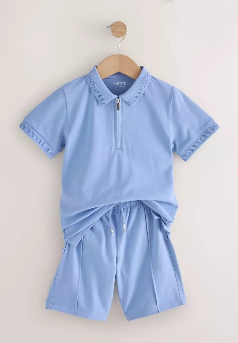 Short Sleeve Polo Shirt and Shorts Set