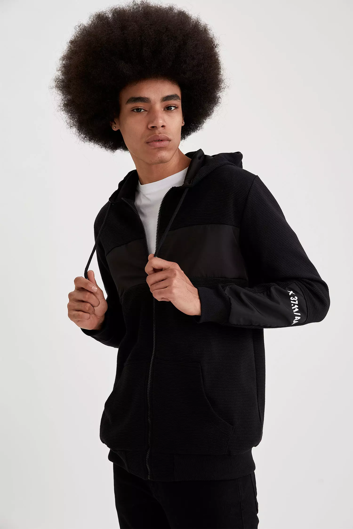 Slim fit full zip hoodie clearance