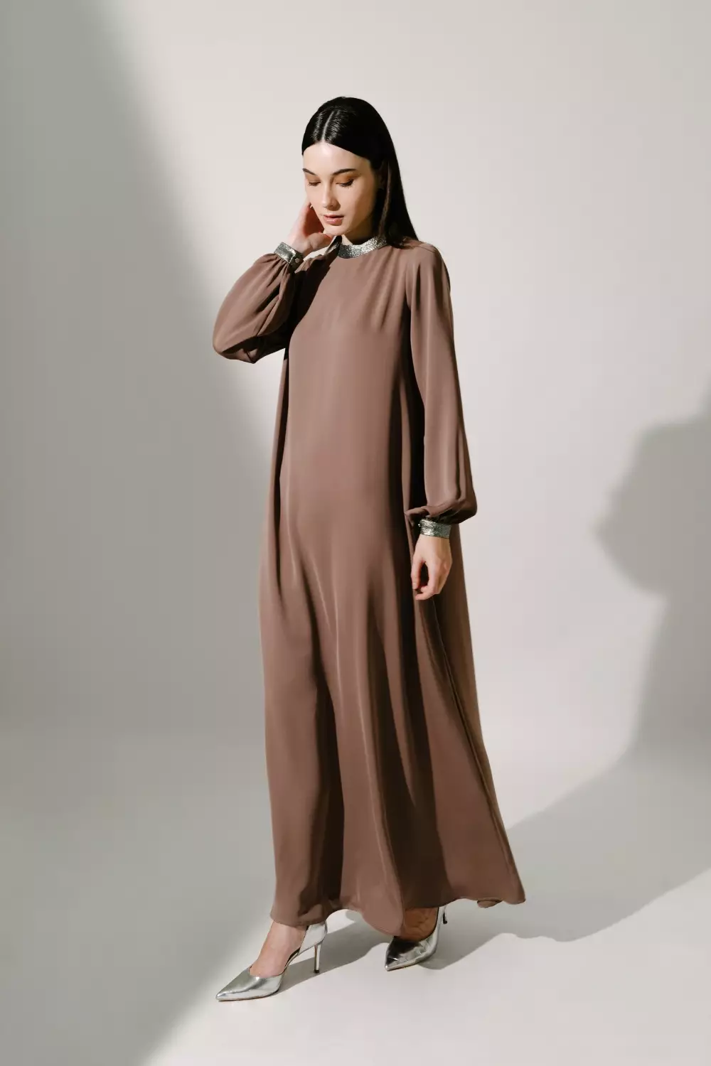 DEMURE&CO - DANIA DRESS IN KOREAN NIDHA SILK - KAFTAN