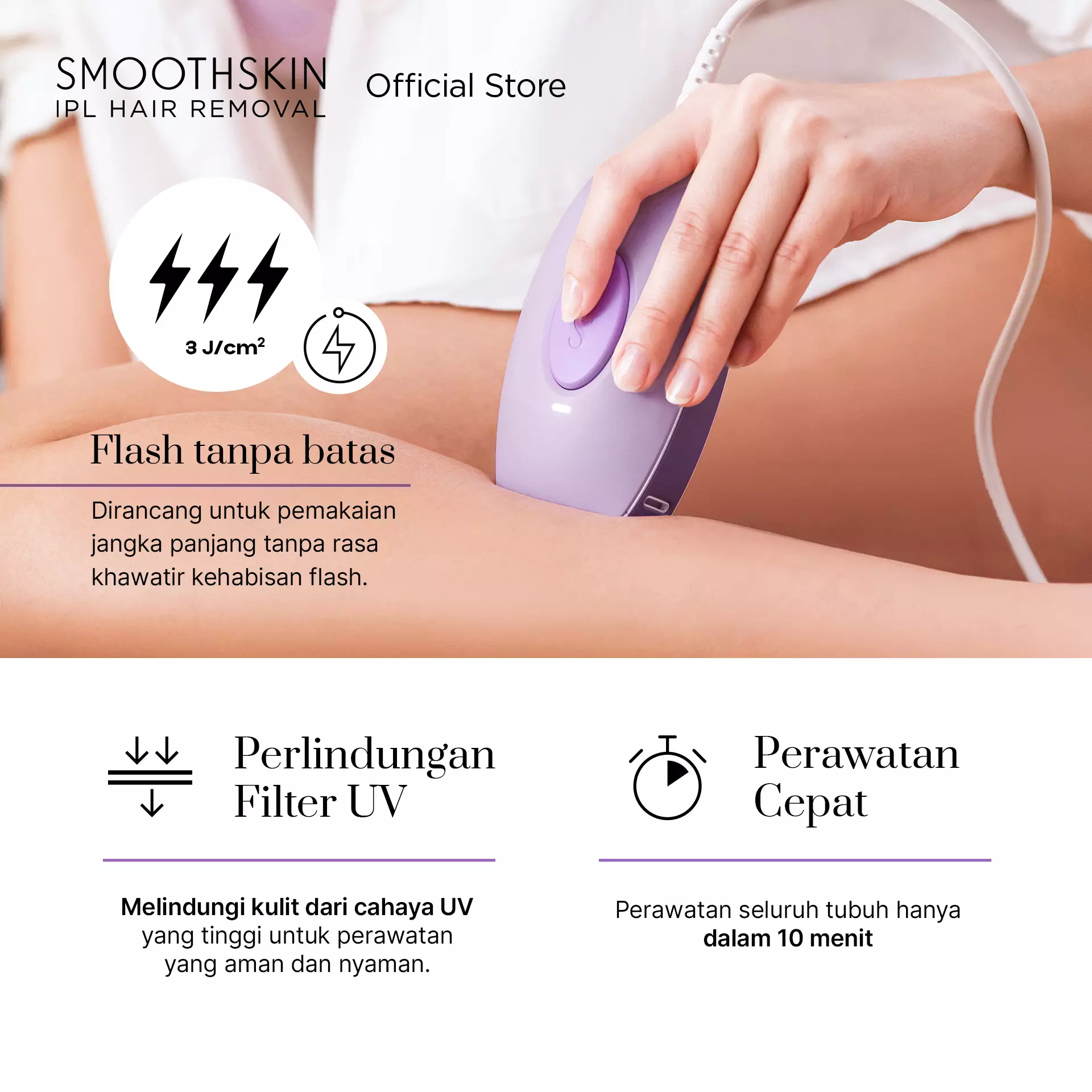 Smoothskin IPL Hair Removal Pure Mini Lite / Alat Penghilang Bulu