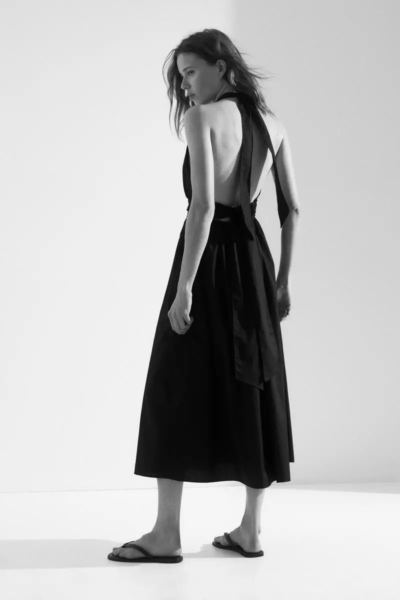 Cotton halterneck dress