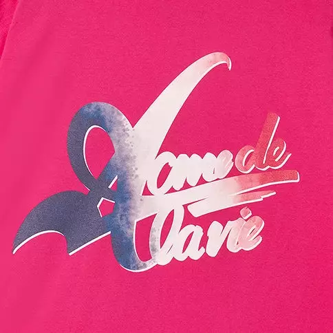 FRENCH SCRIPT LOGO SHORT SLEEVE T-SHIRT HOT PINK