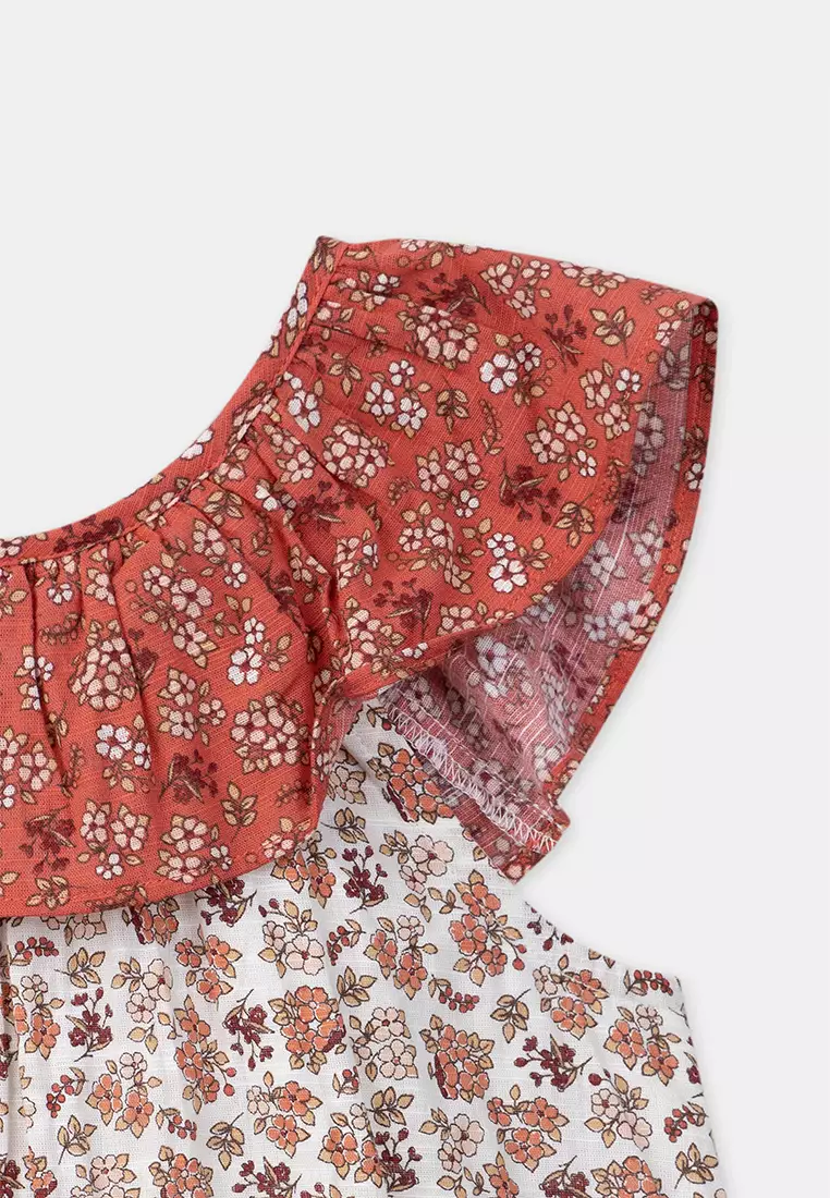 Terracotta Patchwork Blouse