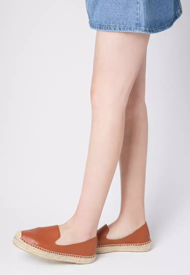 Platform Cow Leather Espadrilles HB7101
