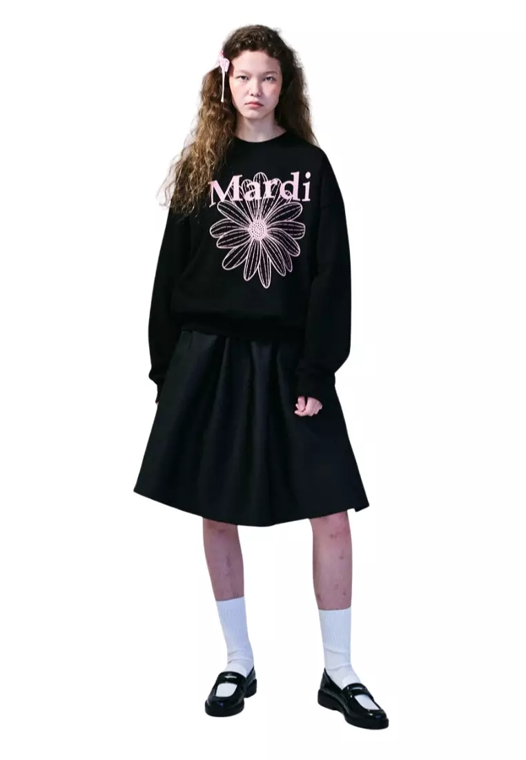 Sweatshirt Flowermardi - Black Pink
