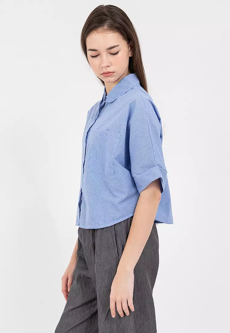 Cassandra Crop Polo Top