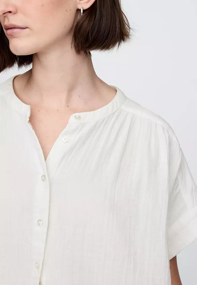 Crinkle Gauze Dolman Shirt